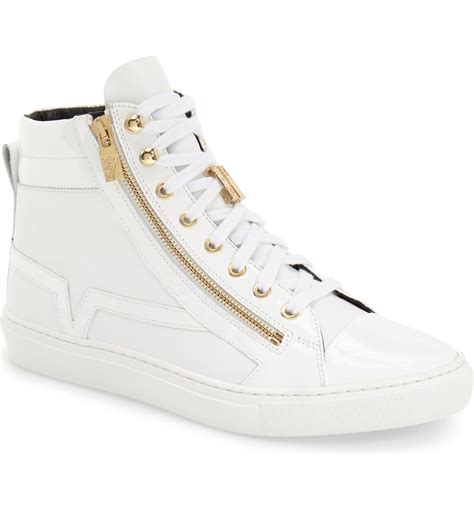 versace shoes sneakers men|Versace zipped high top sneakers.